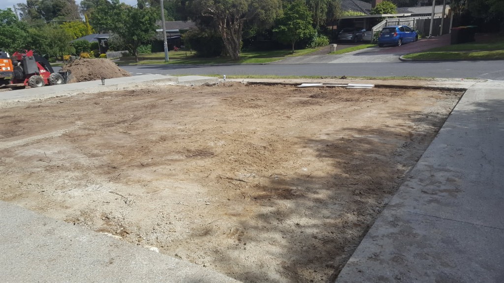 Landscaping preparation with mini loader