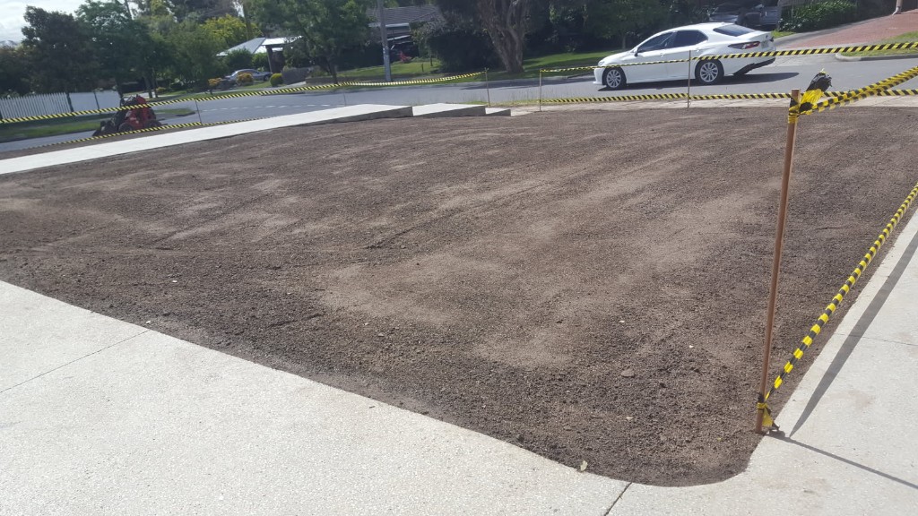 Professional soil leveling and site preparation